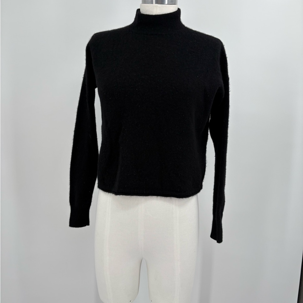 Madewell Black Cashmere Turtleneck Sweater